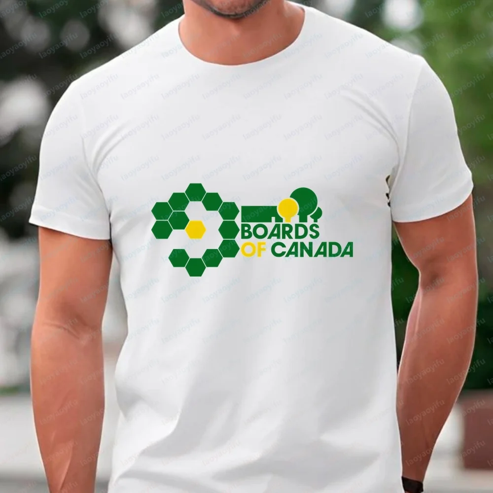 Streetwear Retro Boards of Canada Summer Fashion Short-sleeved Shirt Suitable for Both Men and Women, Comfortable T-shirt