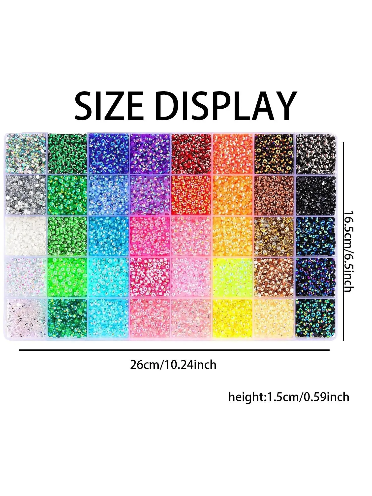 40 Colors 3mm Resin Jelly Flatback Rhinestones Kit Multicolor Glitter Gems Bedazzler Set For Crafting Nail Art Decor DIY image 2