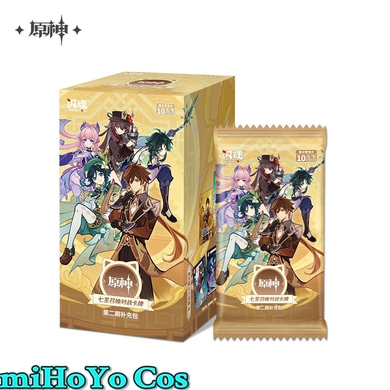 

[Genuine] miHoYo Game Genshin Impact Genius Invokation TCG Match Card Phase 2 Cosplay Board Game Accessories Halloween Gift