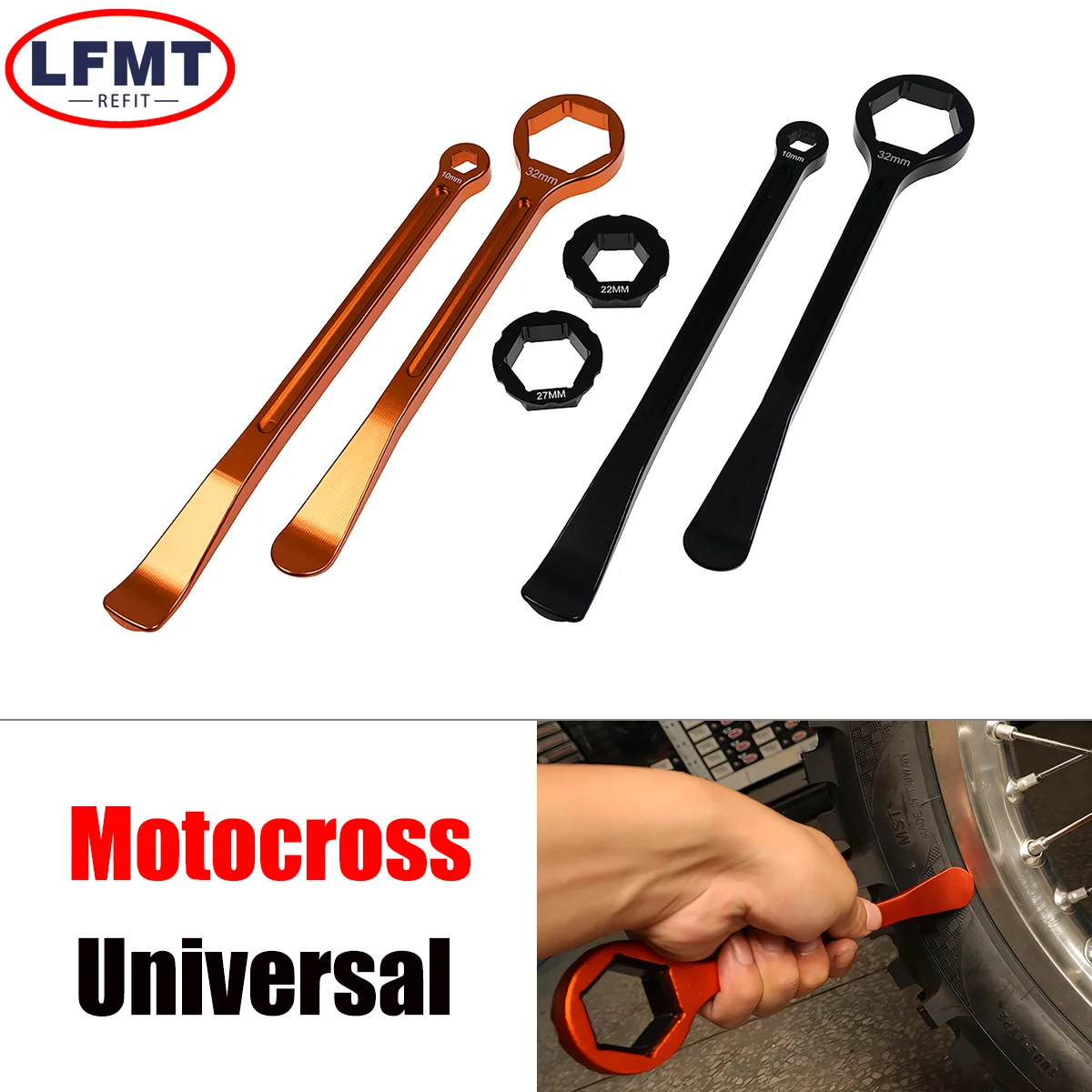 

For KTM XC XCW XCF XCWF SX SXF EXC EXCF Husqvarna 85-610 CC Motorcycle Bead Buddy Tire Tool Lever Spoon Axle Wrench Tire Change