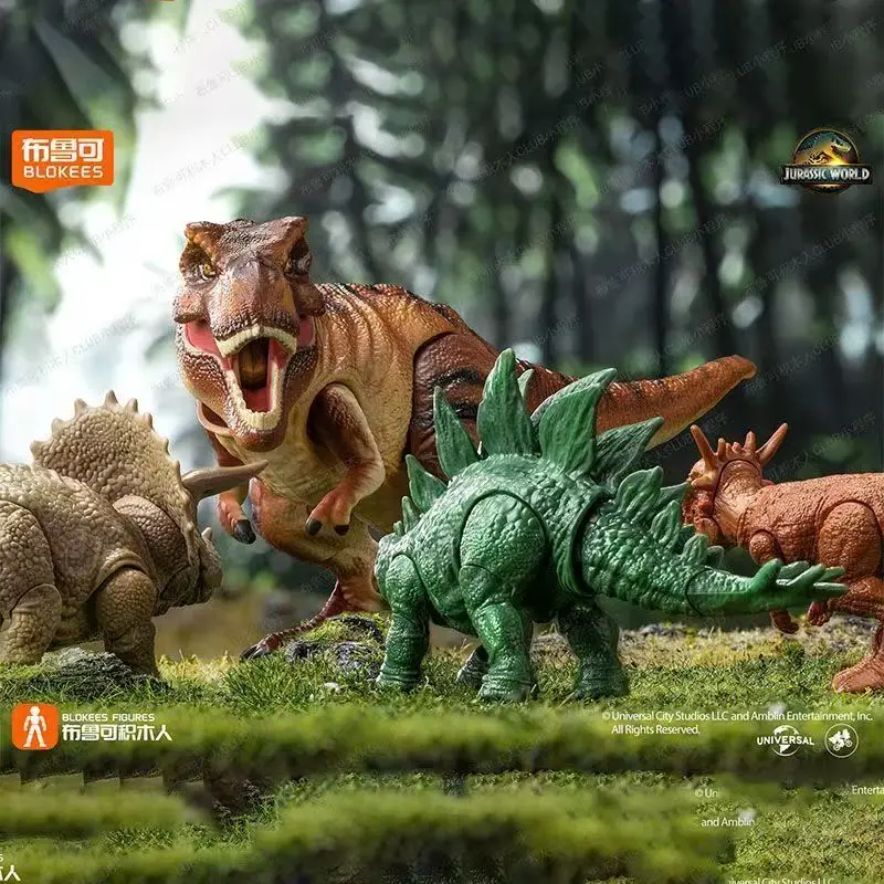 BLOKEES Baustein Mann Natürliches Set -Jurassic Period World Dinosaurier Dinosaurier Montagemodell Blind Box Spielzeug Kindergeschenke