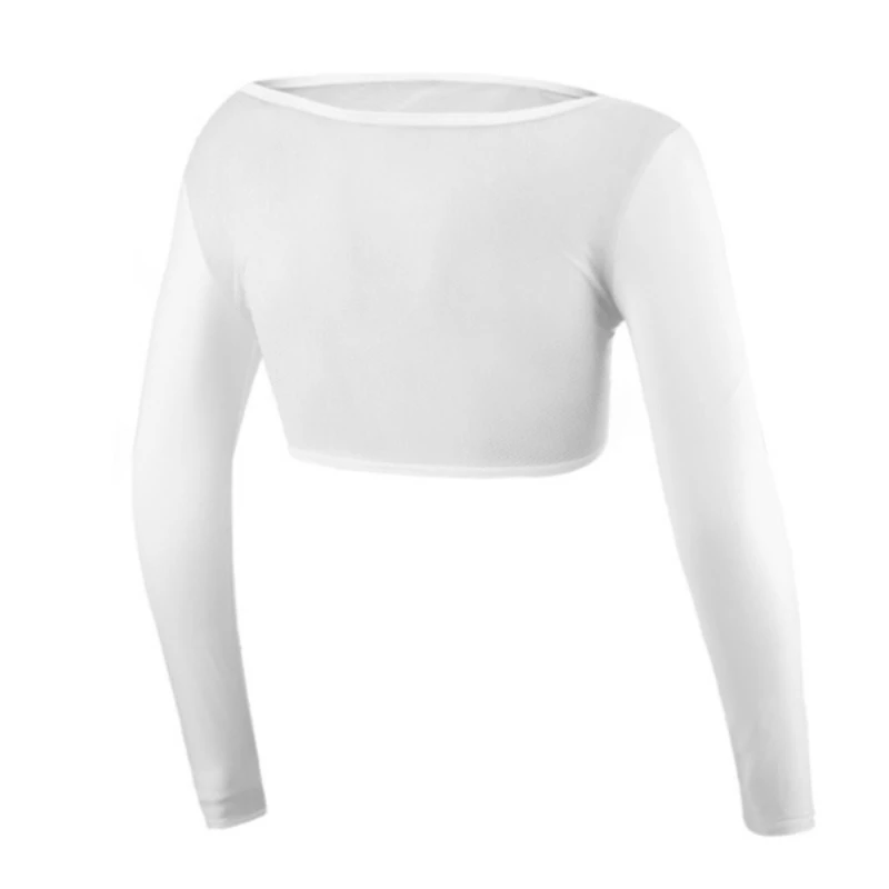 Fotografia 5: Camisas femininas de golfe com proteção solar, de seda gelada, de meio comprimento, com mangas compridas, roupas de temporada YF203