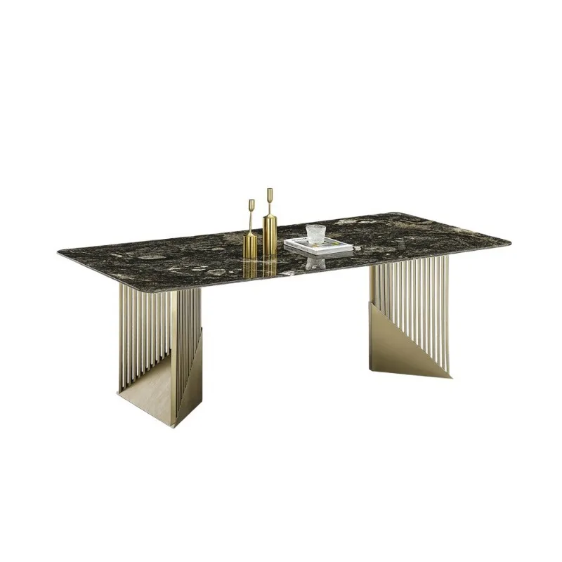 

Прямоугольный обеденный стол, роскошный светильник с поворотным столом, 12 обеденных столов для высококачественных домашних вилл