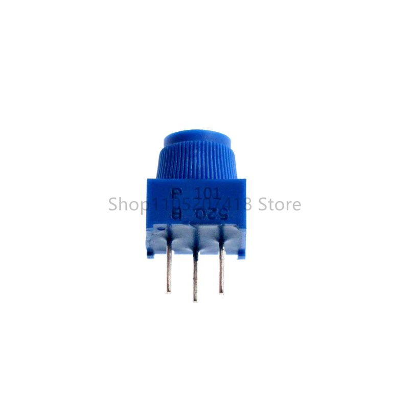 50PCS/Lot 3386P-1-103 10K 1k 2k 5k 10k 20k 50K 100K 200K 500K 1M hrough Hole Trimmer Potentiometer Cermet 1 Turn Top Adjustment
