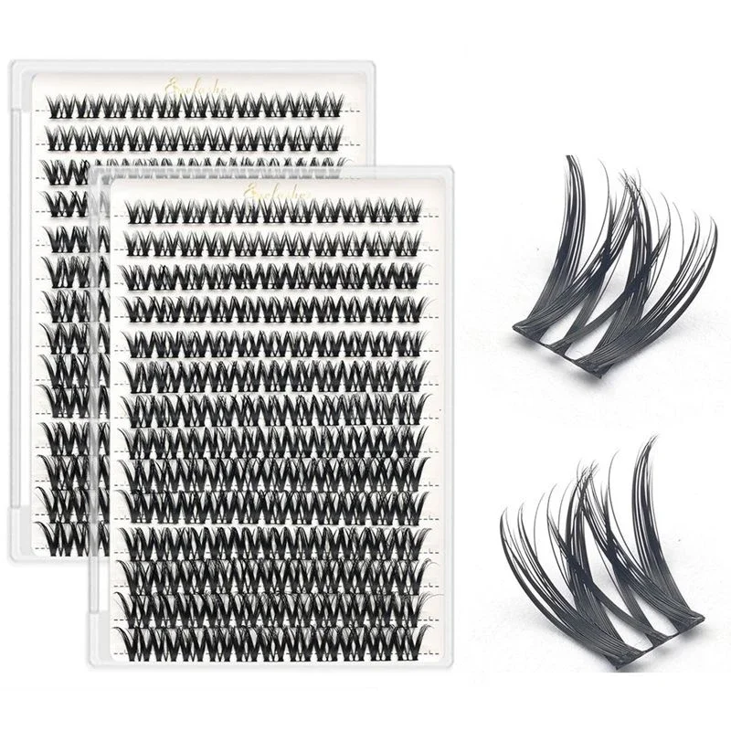 Cílios individuais cluster c curl mix lash clusters 3d fino diy extensão de cílios 0.1mm banda super fina cílios naturais resuáveis