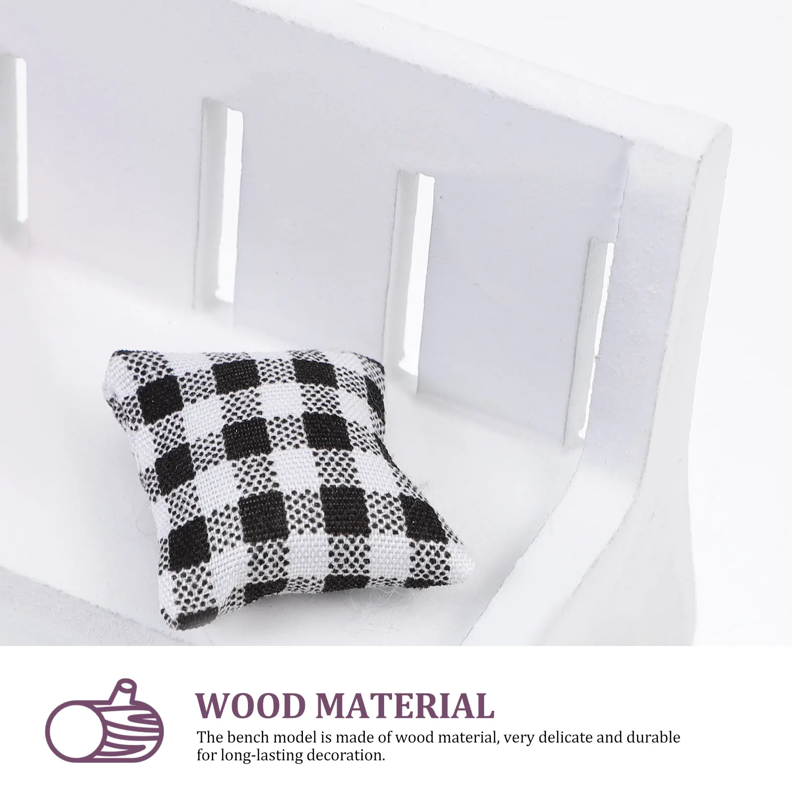 

2 set 2 Sets Small Bench Decor Accessory Decorative Furniture Realistic Mini Bench Decoration Micro Landscape Scene Prop Mini