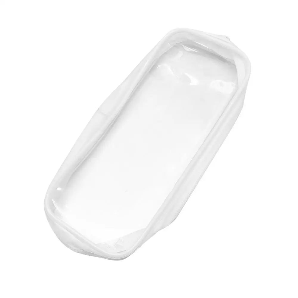 Sacchetti con cerniera trasparenti bianchi da 10 pezzi borsa per il trucco trasparente portatile trasparente facile da usare astuccio per matite con cerniera trasparente in PVC da viaggio