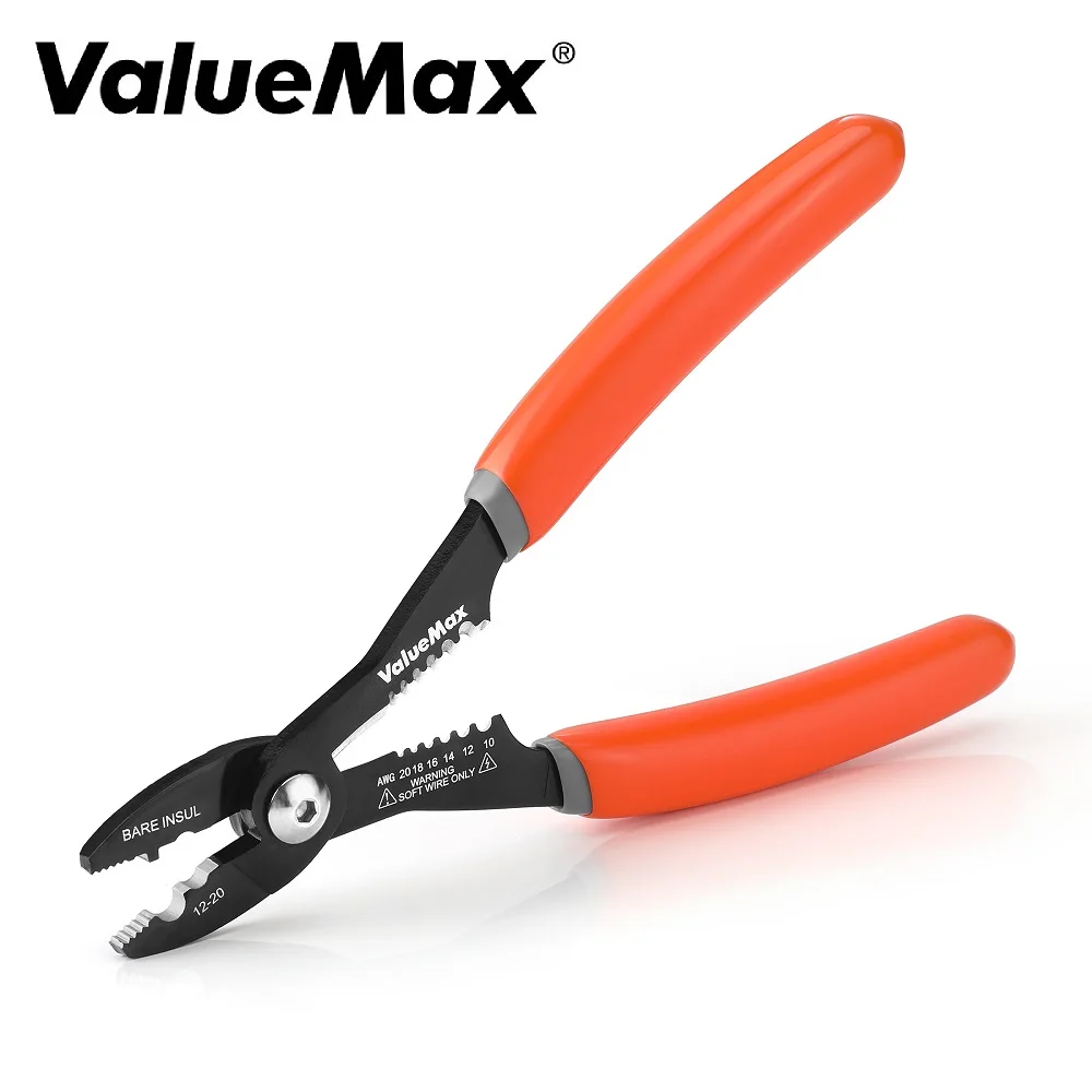 ValueMax 4-in-1 Wire Stripping, Crimping and Cutting Pliers 7 Inch Multifunctional Wire Stripping Pliers Heavy Duty Hand Tools