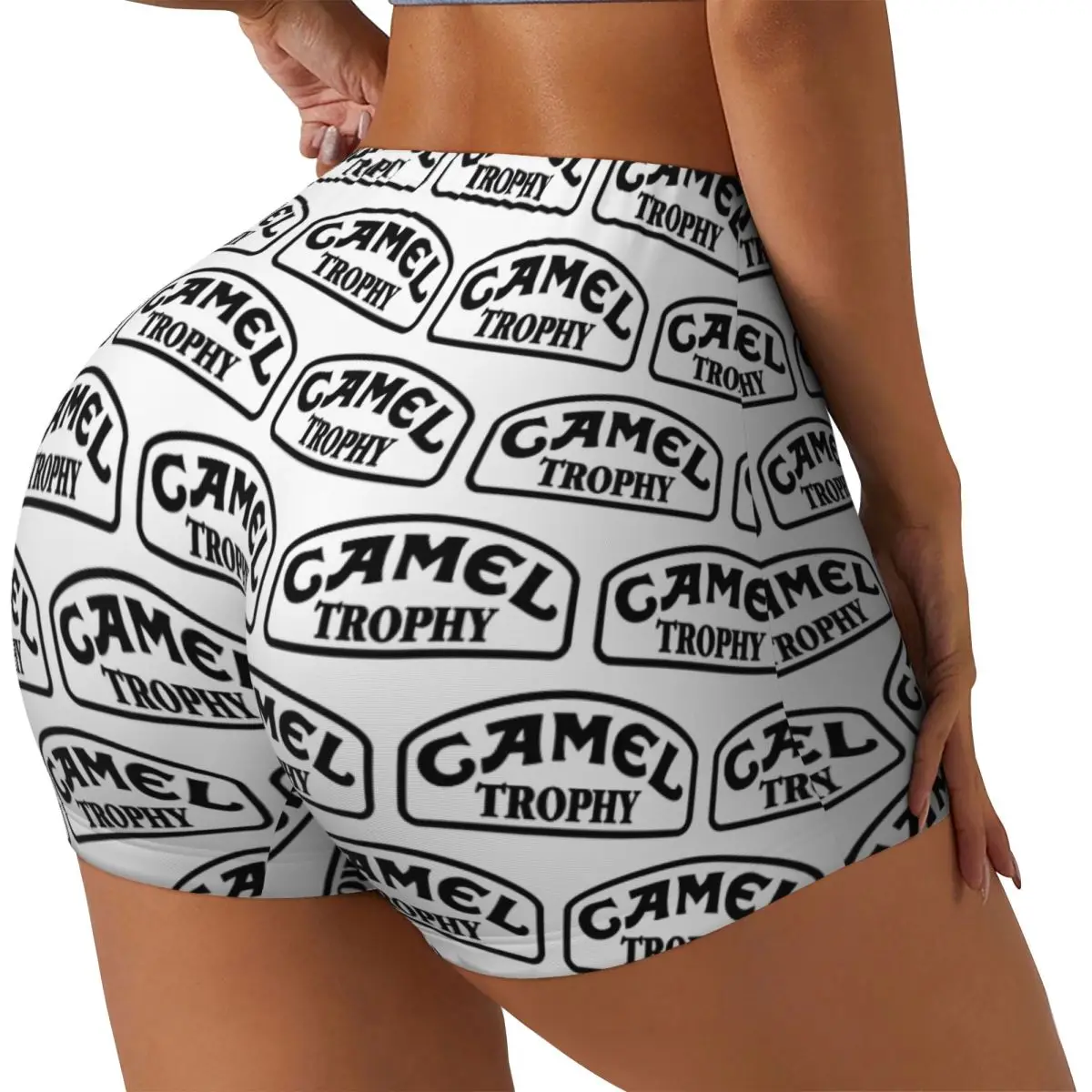 Personalizado Camel Trophy Mulheres Negras Ginásio Treino Correndo Shorts Atlético Voleibol Biker Yoga Shorts