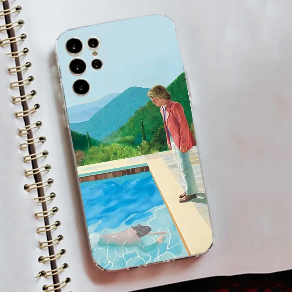 David Hockney art painting Phone Case Silicone Case For Samsung S30,S23,S21,S22,S20 Ultra,S20 FE lite,S10,S9,S8 PIus Cover Clear image 4