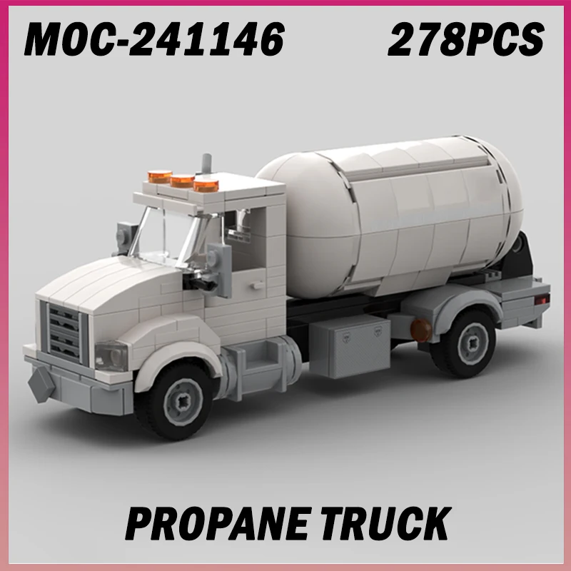 278 個 MOC-241146 プロパントラック都市輸送車車両モデルビルディングブロックレンガ組立おもちゃ子供大人男の子クリスマスギフト