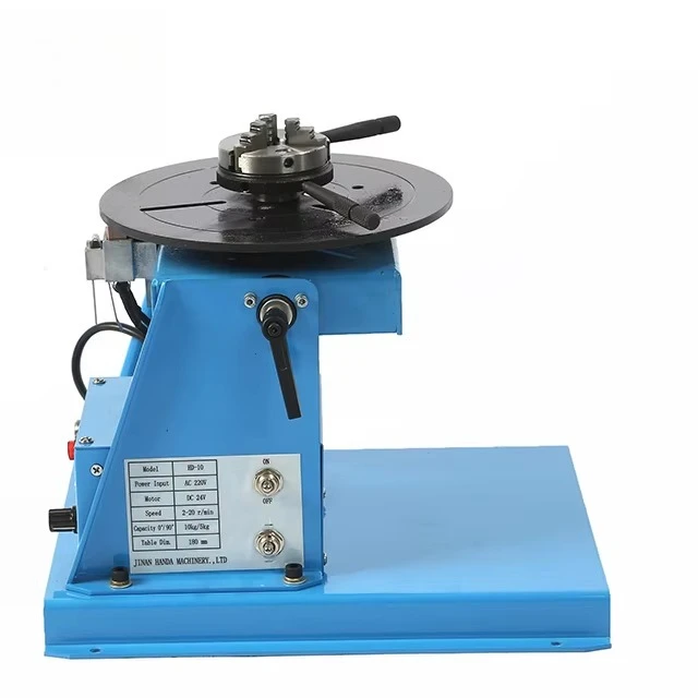 

Поворотный стол-позиционер TKweld Mini 1 с осевым вращением, малая грузоподъемность 10 кг/15 кг, для сварки, с зажимным патроном