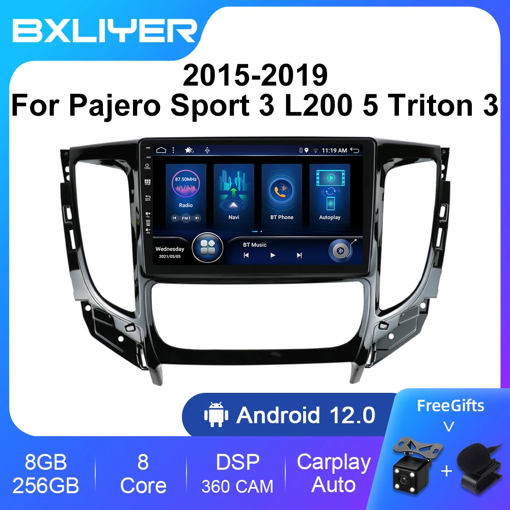 Android 12 For Mitsubishi Pajero Sport 3 L200 5 Triton 3 2015 2016 2017 2018 2019 Car Radio Multimedia Carplay Screen GPS Navi