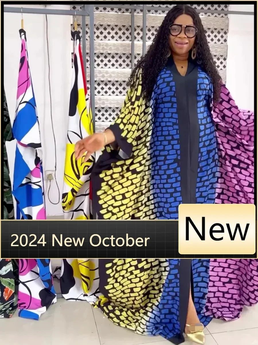 

African Dresses for Women Traditional Africa Clothing Dashiki Ankara Outfits Gown Abayas Robe Muslim Kaftan Maxi Long Dress 2024