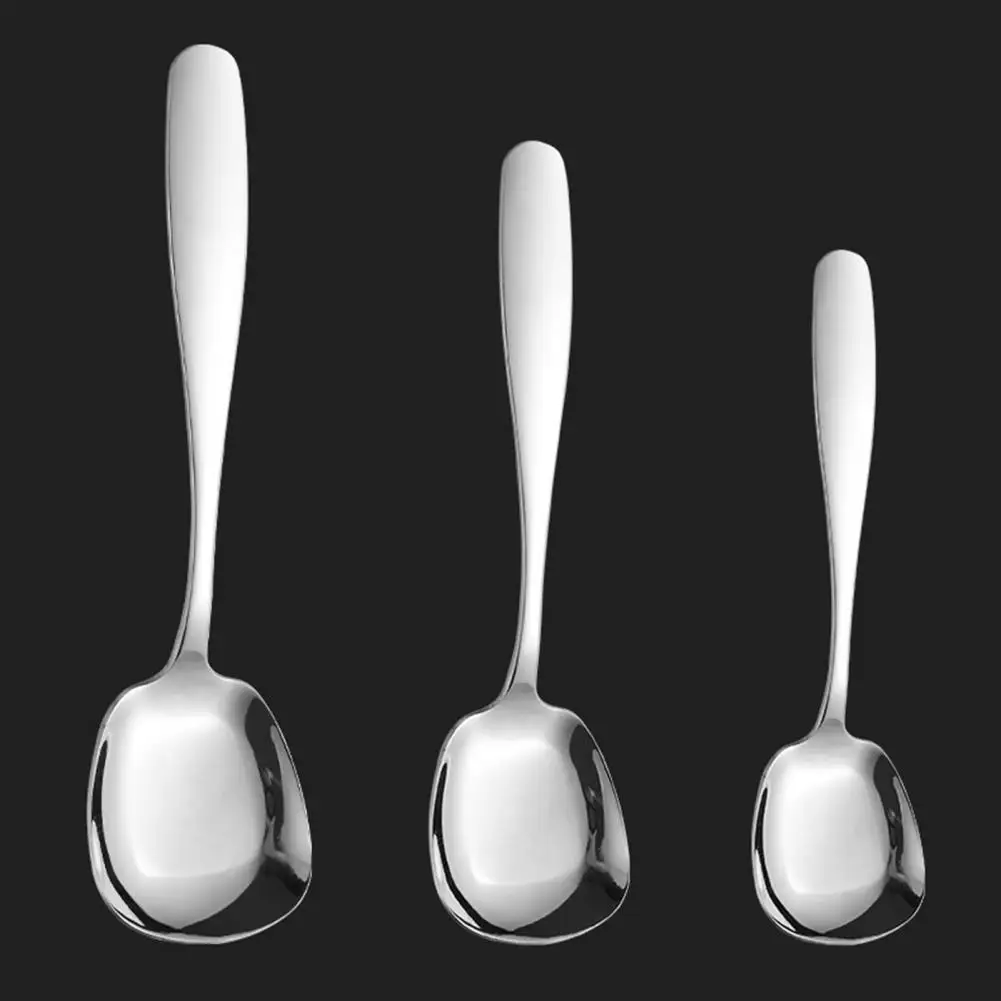 

Stainless Steel Spoon Square Head Spoon Square Head Stainless Steel Soup Spoons Mirror Polished Dinner Spoons for Kitchen