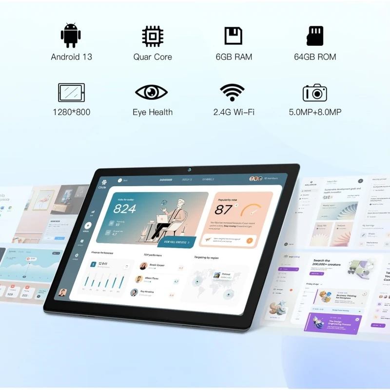 USBバックカメラ付きAndroid13タブレットPC,k10,2GB RAM, 4GB ROM, 64GB,クアッドコアCPU,sc7731,type-c,8.0mピクセル,10.1インチ