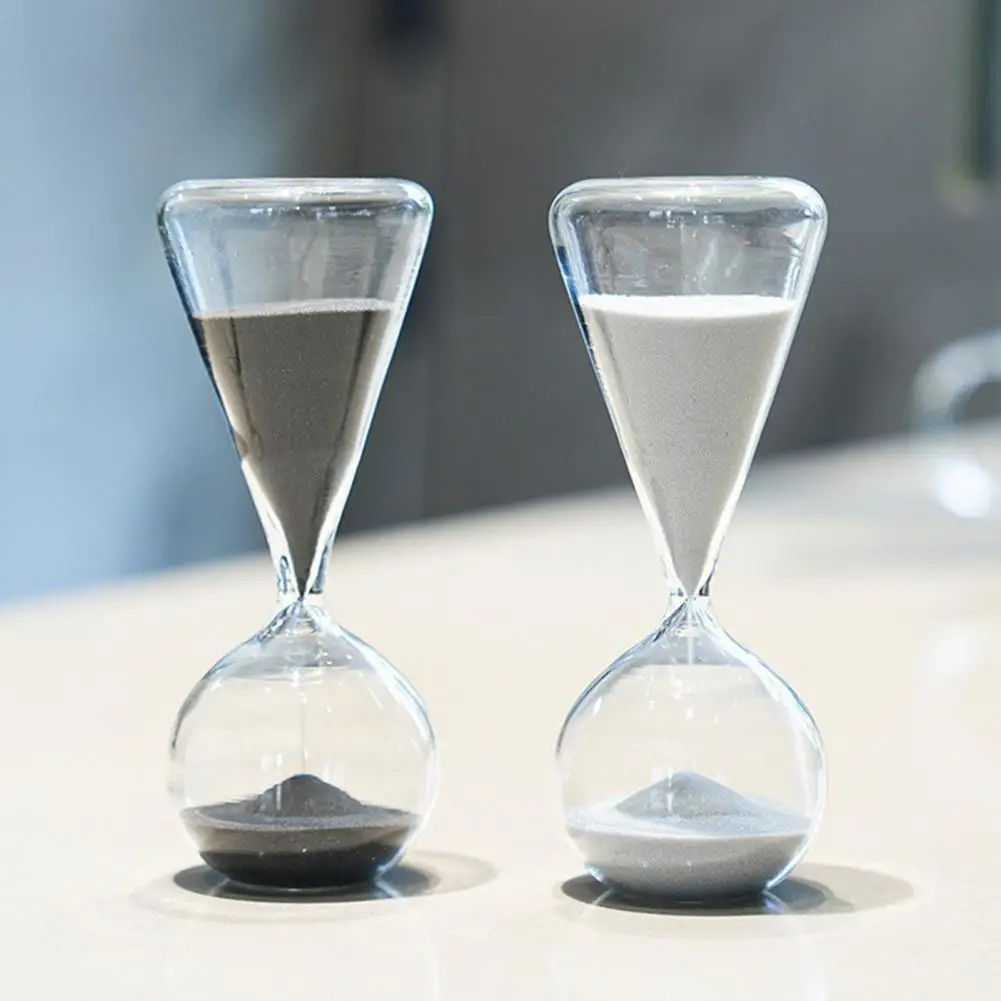 Borosilicate Glass Hourglass Hourglass Ornaments 15 Min Sand Timer Nordic Minimalist Glass Desktop Decor Artistic Sand for Home