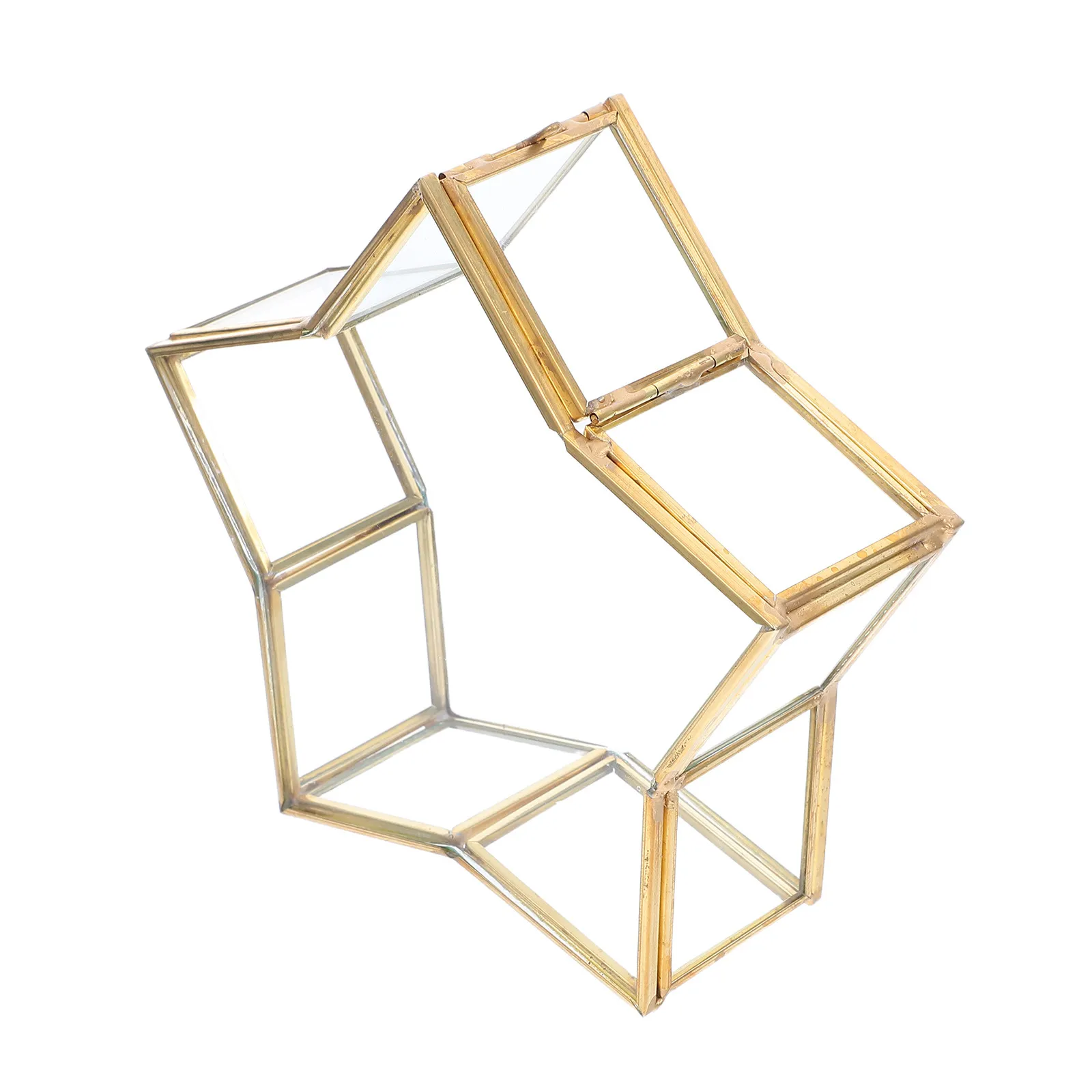 

1Pcs Five-Pointed Star Shaped Glass Wishing Bottle Small Transparent Storage Box Birthday Gift Wrapping Box Decorative Display