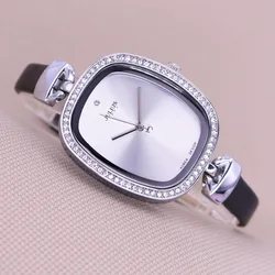 Top Julius Lady Woman Wrist Watch Elegant Simple Fashion Hours Dress Bracelet Leather School Student Girl Birthday Gift No Box