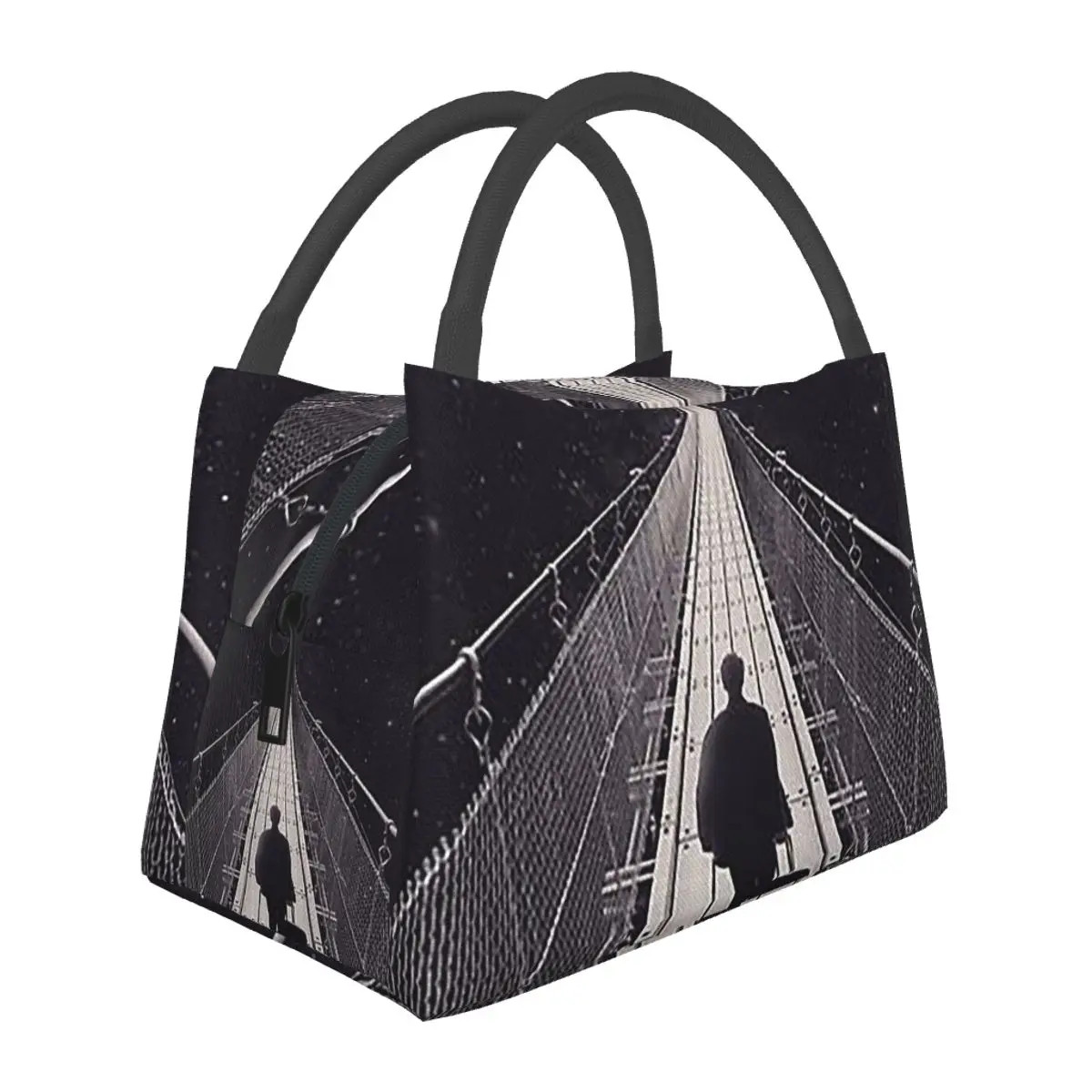 Space Trip Lightweight Handheld Insulated Lunch Bag Aluminum Foil Liner for Adults Students Travel Picnic