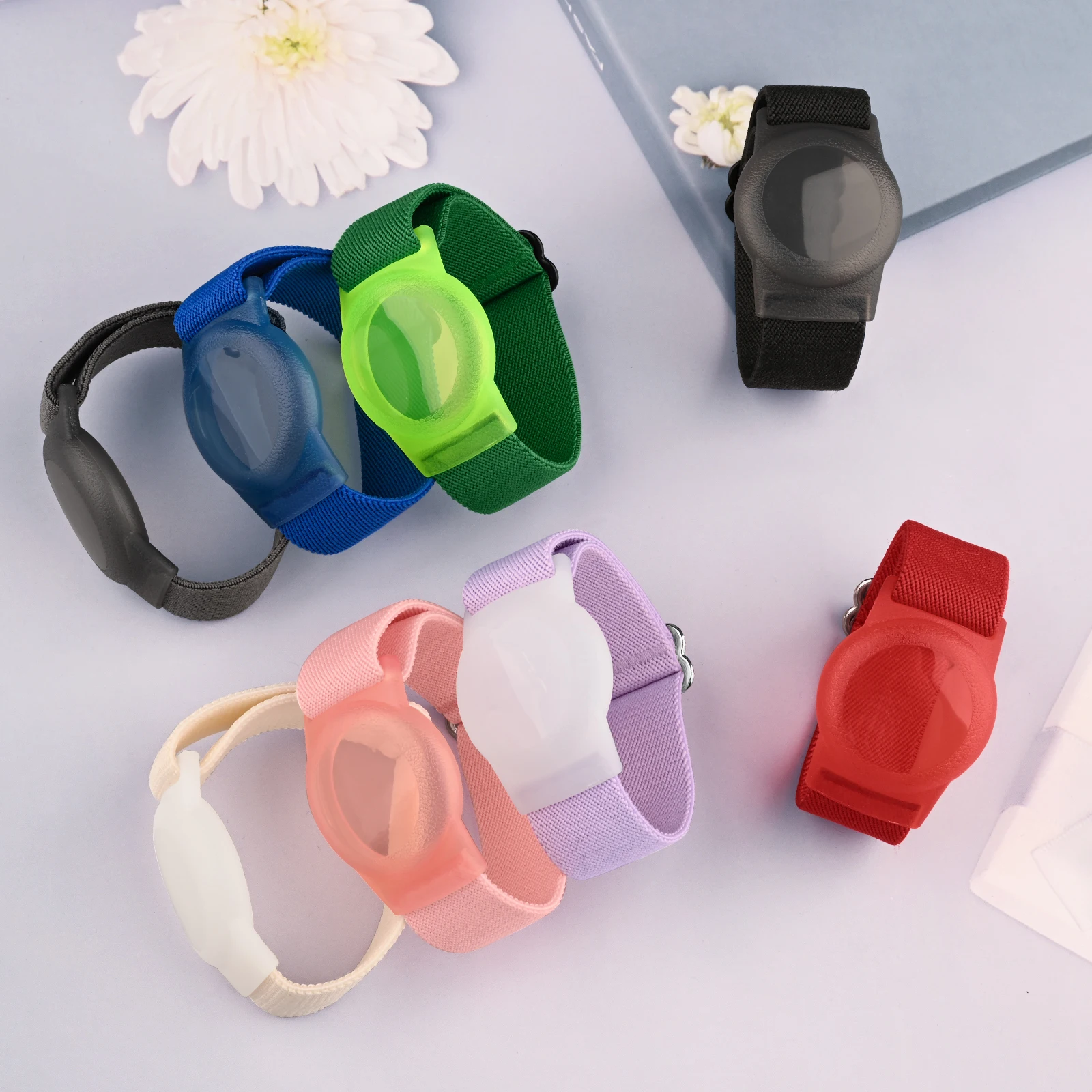 

For Apple AirTags Kids Wristband Nylon Elastic Strap Anti-Scratch Cover Accessories for Airtag GPS Tracker Holder Watch Bracelet