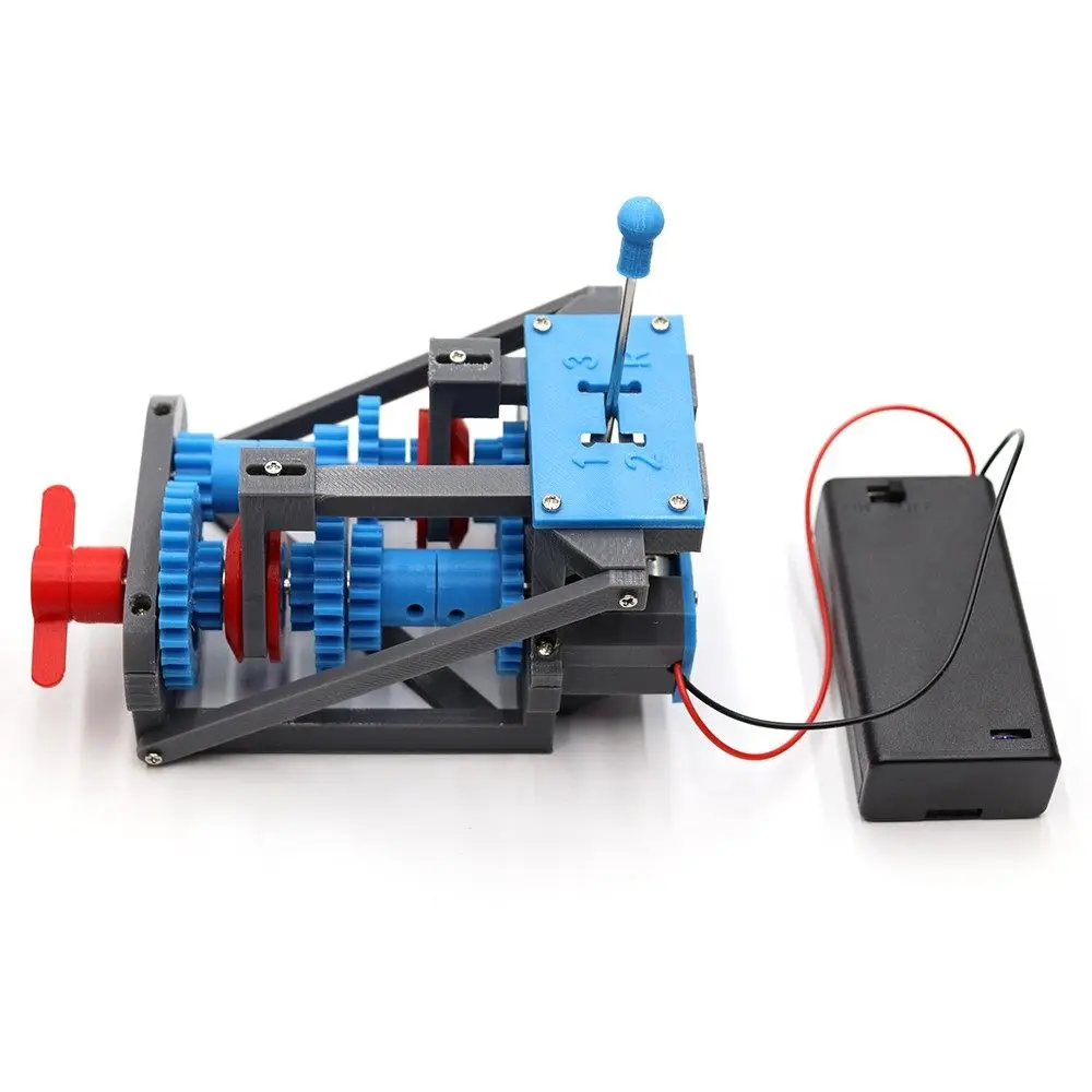 

Four-gear car gearbox model, gear change principle simulation mechanical gear transmission 3D printing popular science teaching