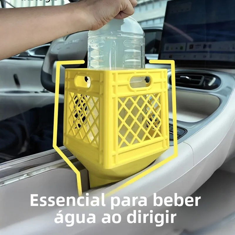 3dプリント製車載ダッシュボードウォーターカップホルダー大容量グリッド収納バスケット多機能大型ボトル水飲料ラック