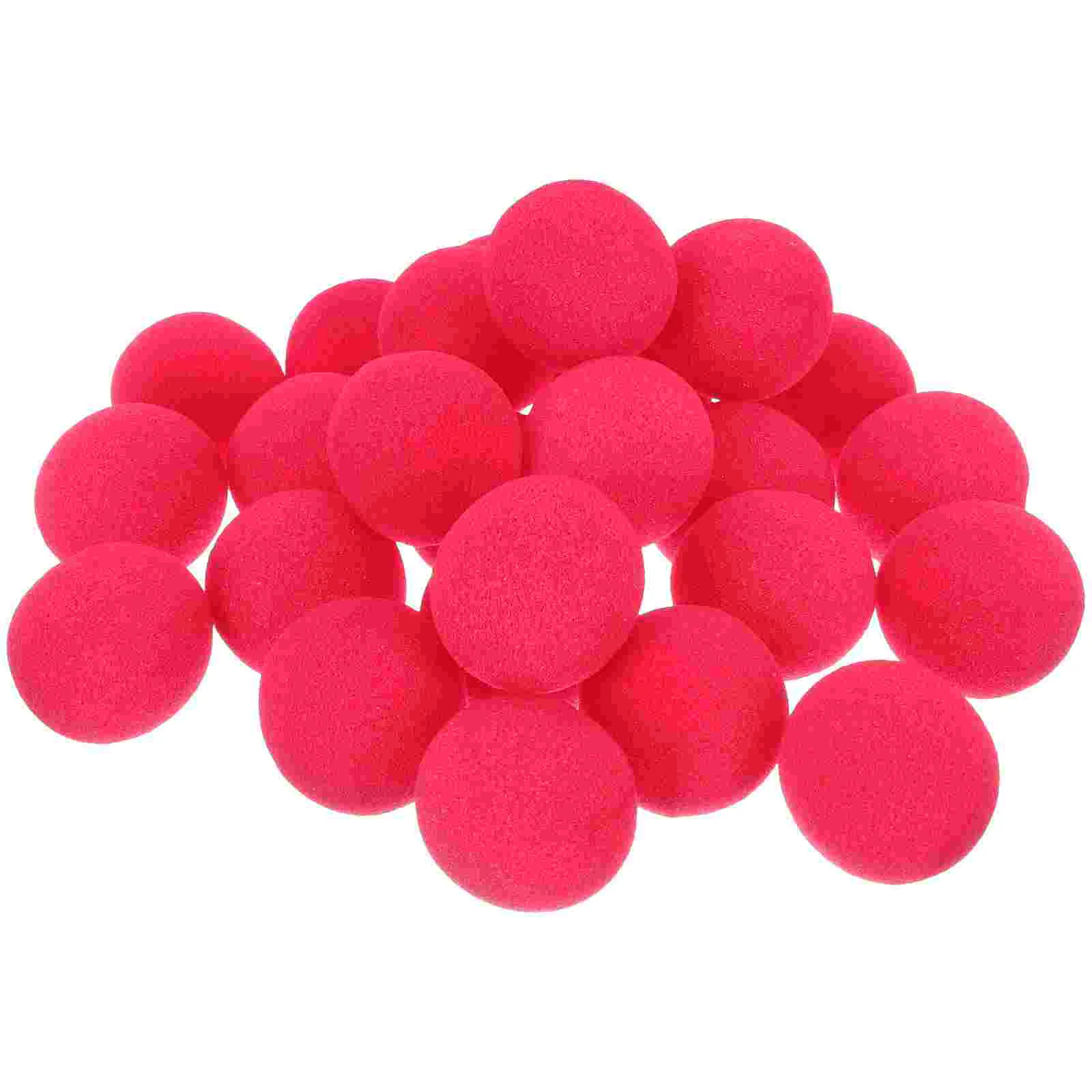 25 Pcs Toy Foam Nose Portable Clown Props Cosplay Decor Red Circus Carnival Supply