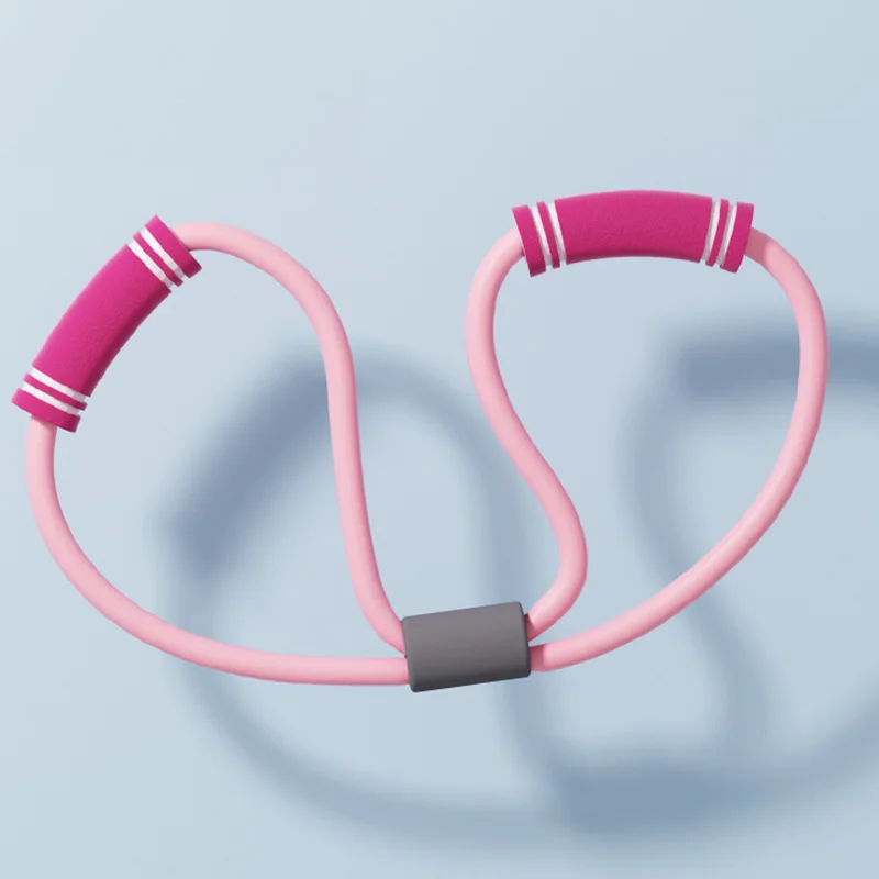 8 أربطة مقاومة على شكل للمنزل وصالة الألعاب الرياضية واليوجا وتدريبات القوة ومعدات اللياقة البدنية المرنة للرجال والنساء