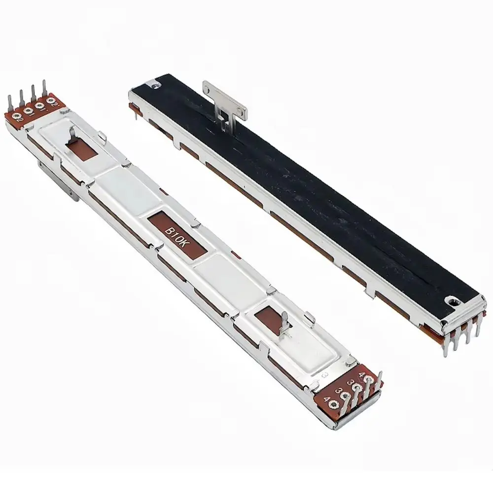 1Pcs New B10K Mixer Fader 8-Pin T-Handle 128mm Linear Fader Slider Straight Sliding Plastic Sliding Fader for Audio Mixing Setup