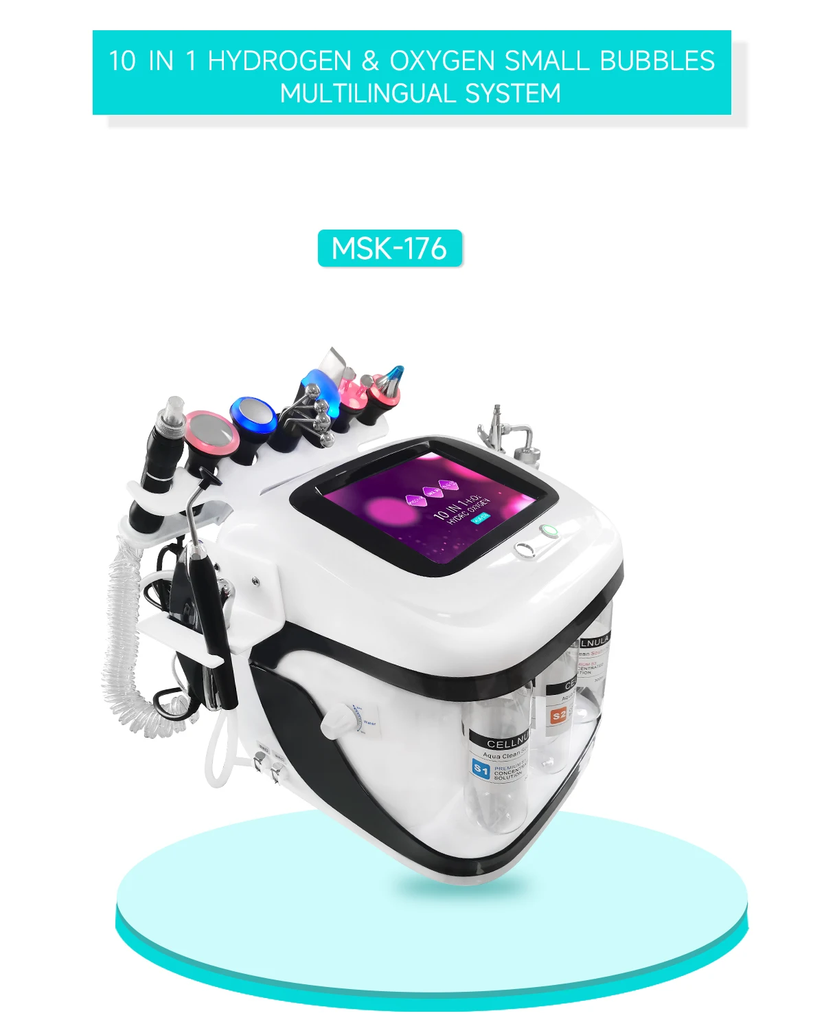 MEISIKANG 10 IN 1 Hydropeeling Machine Hydrodermabrasion Professional Hidrifting H2o2 Lift Skin Facial Aqua Peeling Device