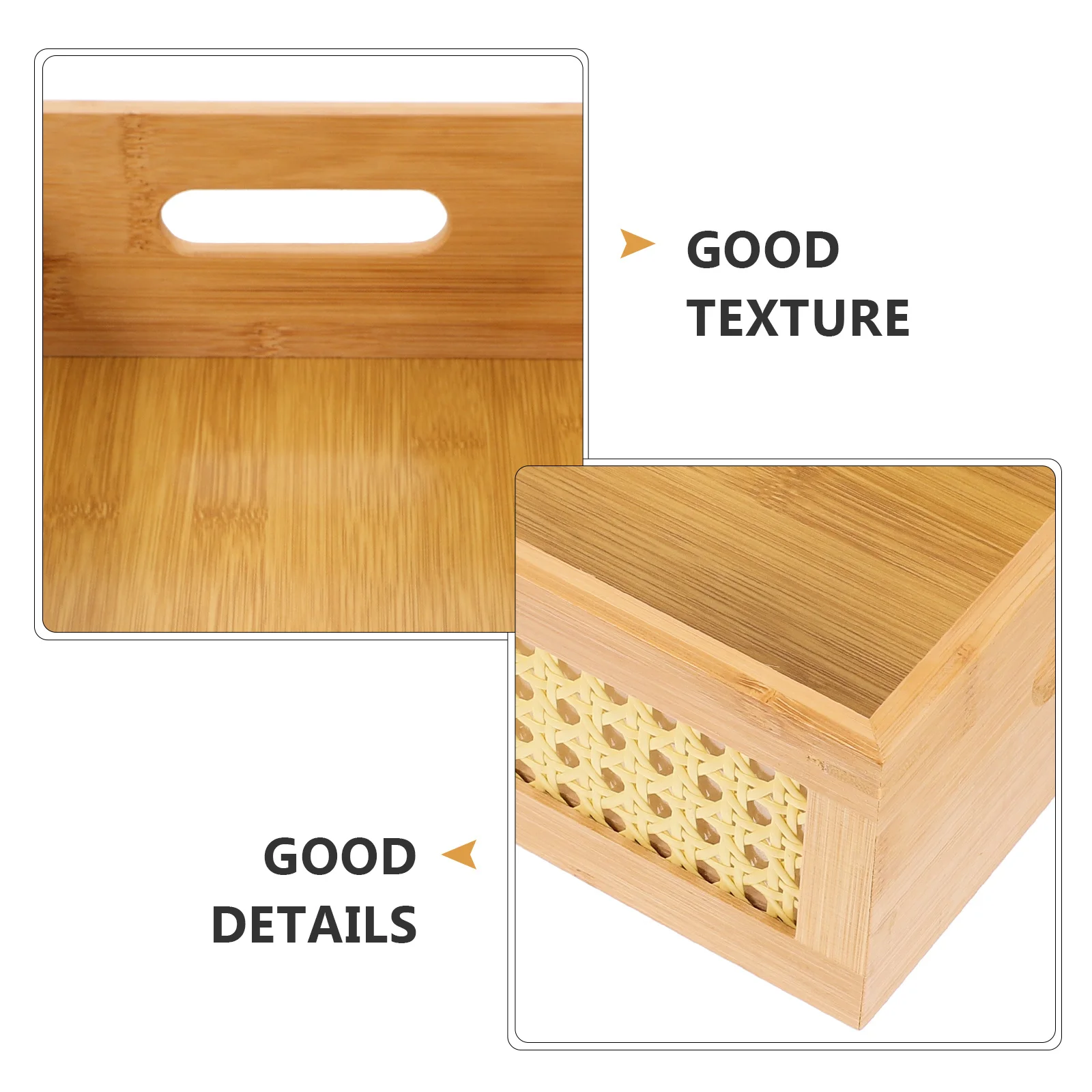 

Bamboo Storage Basket L Size Multifunctional Woven Organizer for Desktop Shelf Or Floor Use Household Basket for Organizing