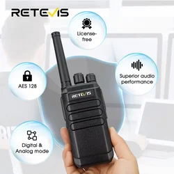 Retevis RT40 Walkie Talkie Professional DMR PMR446  Radio Communication AES128 Type-C Two Way Radio for Camping Hiking Group