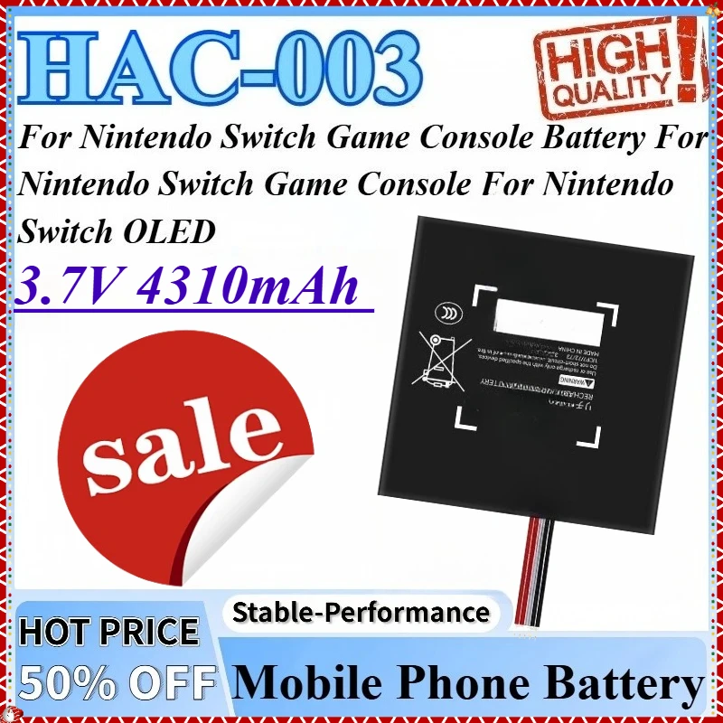 

3,7 В 4310 мАч HAC-003 аккумулятор для игровой консоли Nintendo Switch OLED для Nintendo Switch, аккумулятор для игровой консоли Nintendo Switch