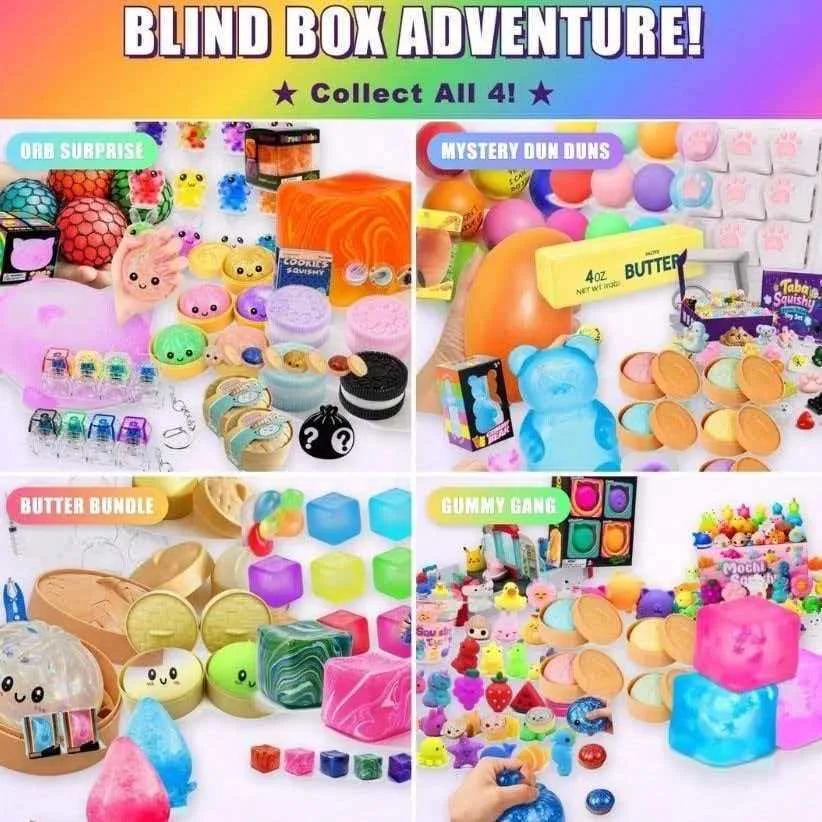 Sensory Squishy Blind Box Series, Random Cute Slow Rise Toy, Collectible Stress Ball Fidget Surprise Gift