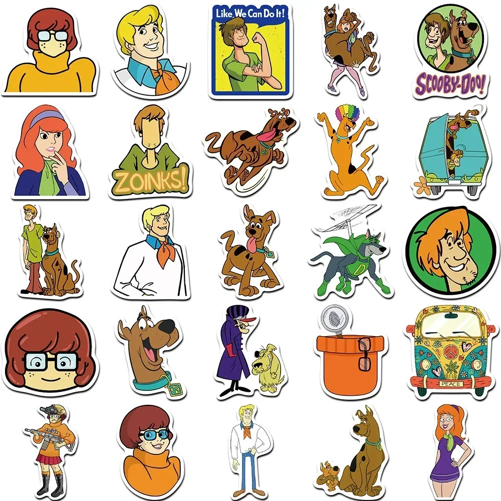 100 sztuk klasyczne animowane Scooby-Doo Graffiti wodoodporny bagaż Laptop naklejki na kubek wody prezenty urodzinowe dla dzieci