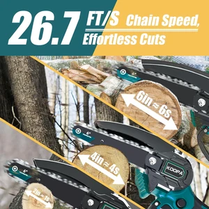 منشار كهربائي محمول Koopa-Mini ، نظام مزيت تلقائي ، أداة تقليم الأشجار ، 18 21 فولت ، 6 أعلى 10 مبيعات منشار كهربائي صغير - No2