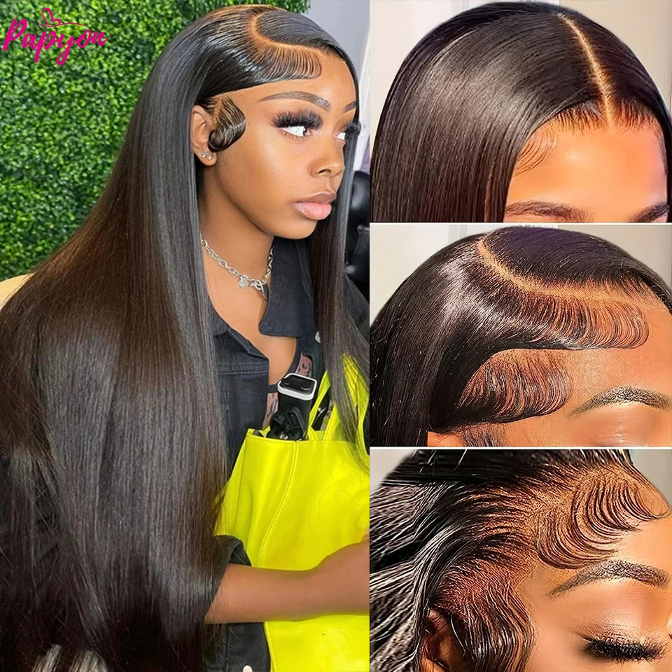 Gerade Menschliches Haar Bundles Mit Spitze Frontal 13x4 Transparenter Spitze Verschluss Frontal Menschliche Haarwebart Bundles mit Verschluss – Detail 7