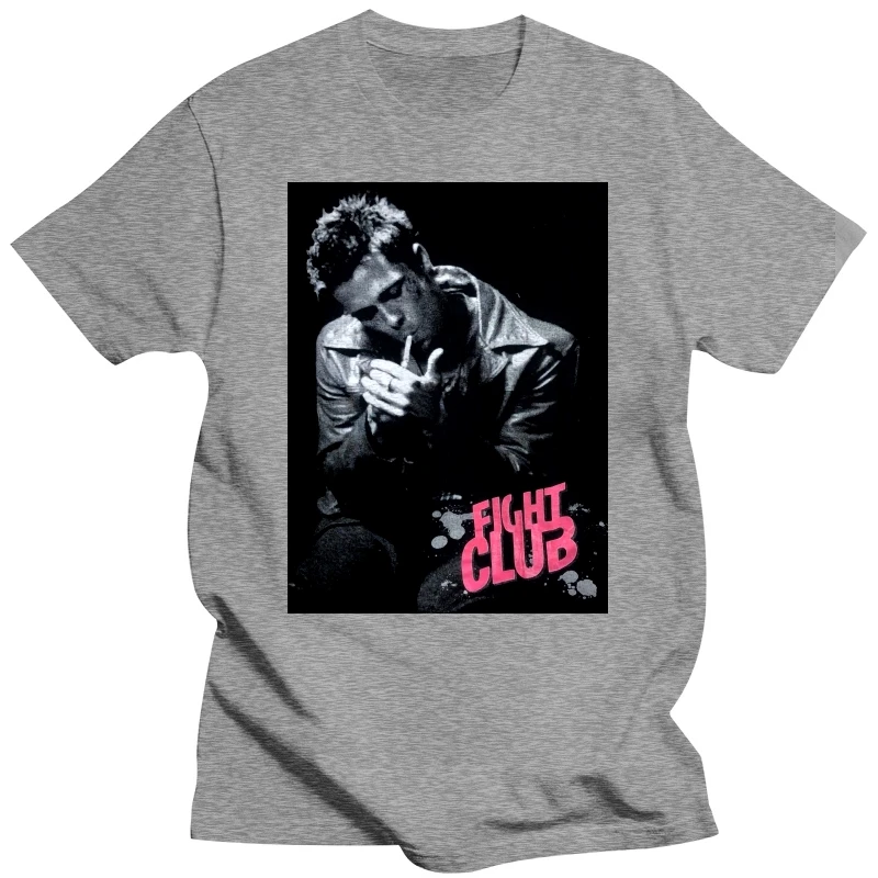 Men t shirt Fight Club Brad Pitt movie tshirt