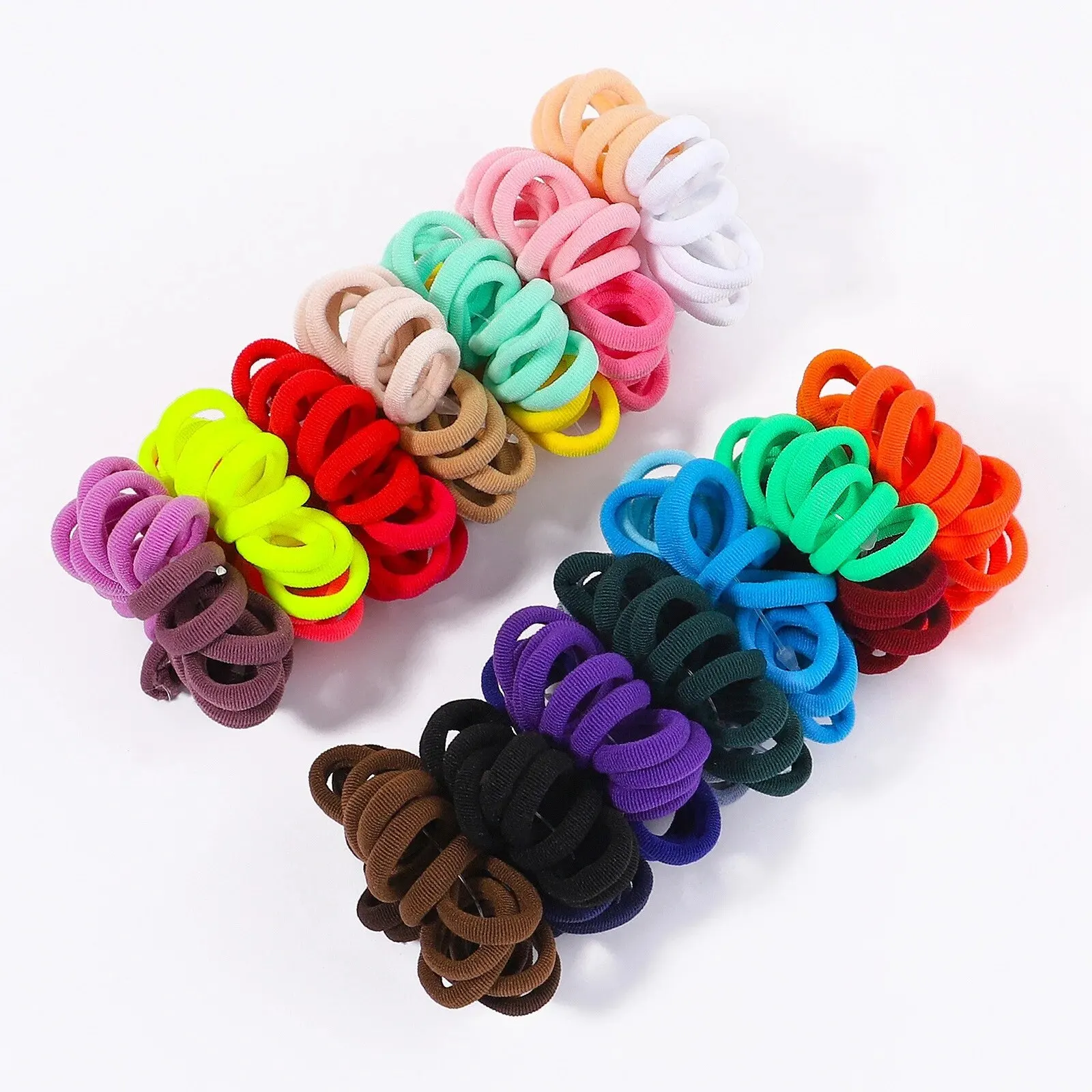 Colorful Elastic Hair Bands para meninas, Ponytail Hold Hair Tie, Rubber Bands, Scrunchie, Acessórios para cabelo, 300pcs