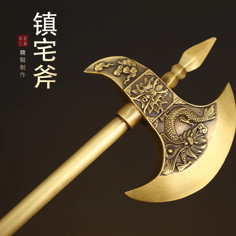 Brass Housewarming Axe Moving Wedding Blessing Housewarming Opening Home Decor Craft Ornament Living Room