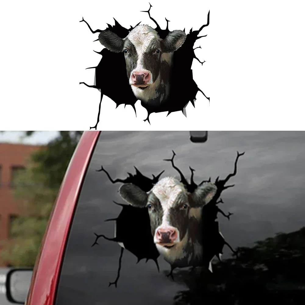 Car 3D Creativity Stickers Cute Animal DIY Window Simulation Sticker PVC Waterproof Scratch Occlude Decal Home Auto Decoration