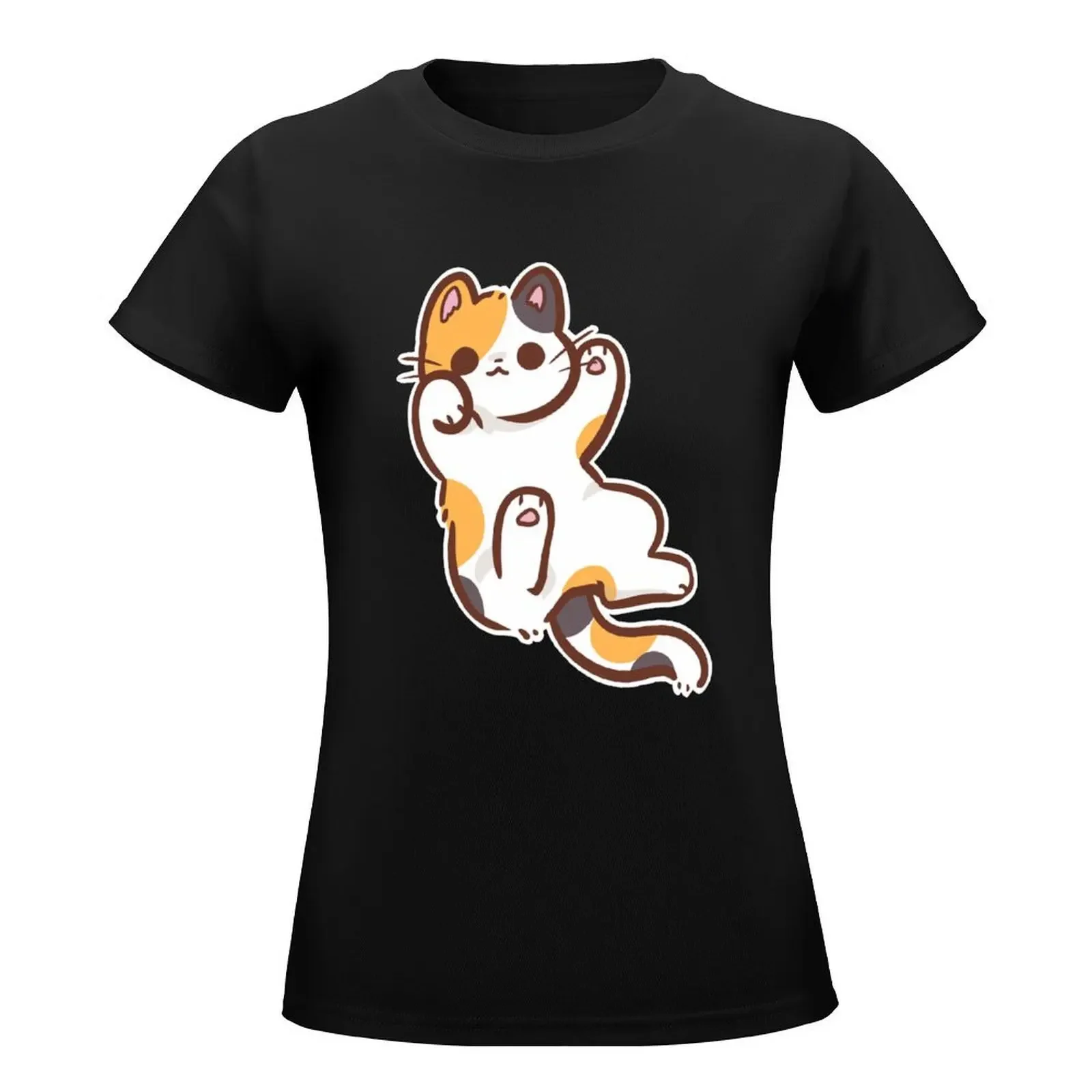 Calico T-Shirt anime clothes Blouse summer clothes workout shirts for Women loose fit