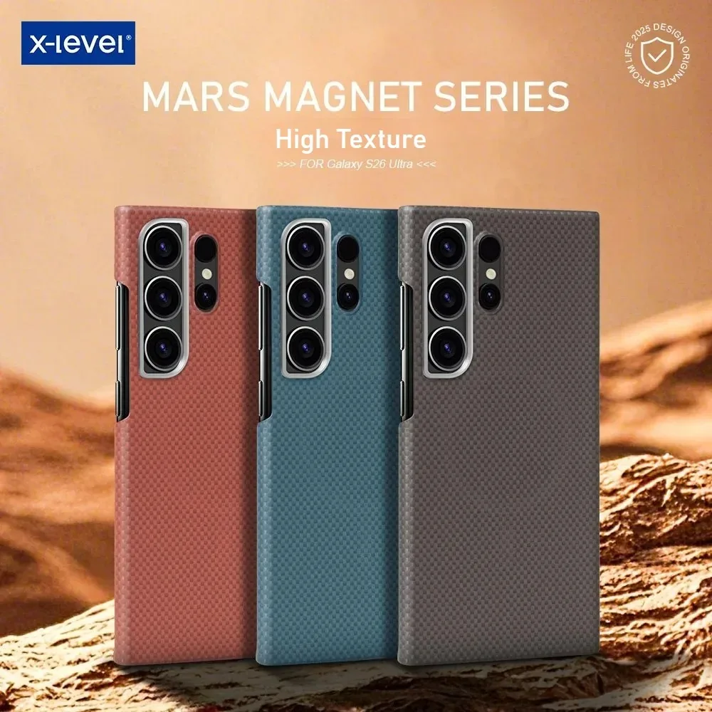 

X-Level Mars Magnet Series Wireless Charge Slim Case For Samsung Galaxy S26 Ultra S25 Plus Business Anti-drop Protect Back Cover