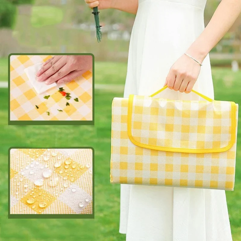 1PC Portable Outdoor Picnic Mat Colorful Waterproof Camp Blankets Suitable for Beach Park Grassland Family Out Travel