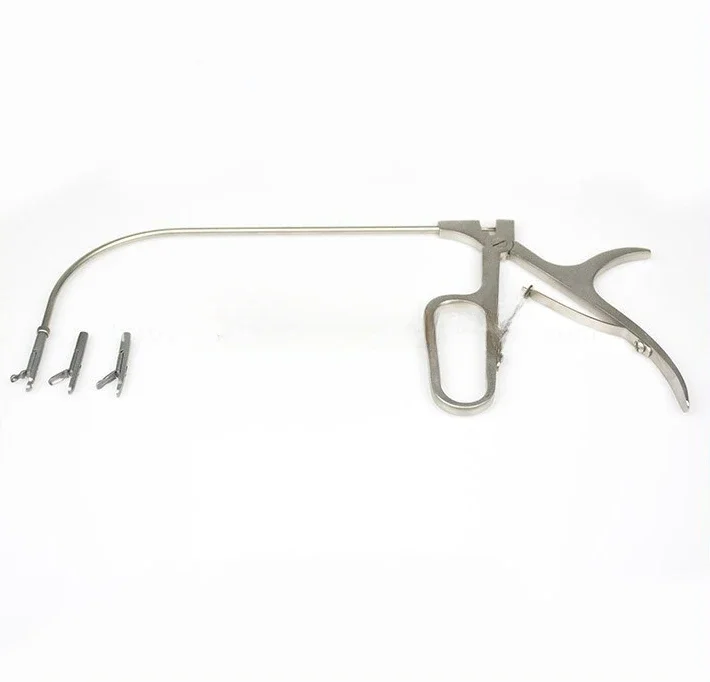 Laryngology Fishbone Throat Forceps Foreign Body Forceps Movable Head 360° Rotating One Handle Three Heads