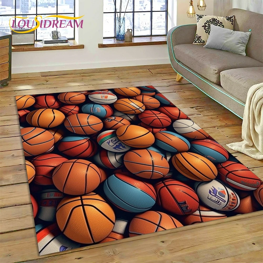 

Lastest Basketball Court Frame Cartoon Rug Carpet for Living Room Bedroom Home Decor,Non-slip Decoration for Sofa Doormat Gifts