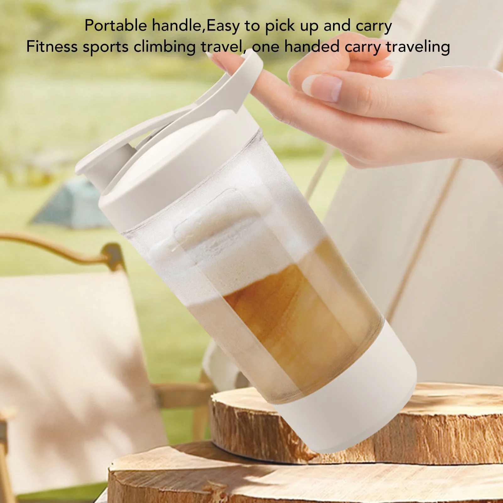 Electric Mixer Cup Quiet Plastic Leak Proof Portable Fully Automatic 500mah Electric Shaker Bottle for Protein Milk
