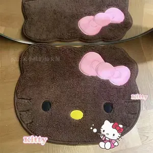 Tapete Kawaii Criativo Hello Kitty, Anime Dos Desenhos Animados Tapete De Pelúcia Quarto, Tapete Infantil, Sala de Estar, Tapete Bonito, Decoração Capacho, Meninas 10 principais vendas tapetes da hello kitty - №6