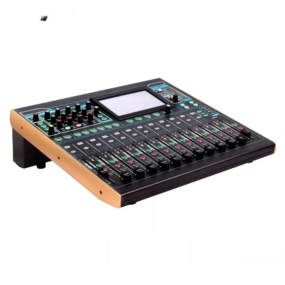 YYHC KF-32  32 Channel 8 Group Professional Audio Mixing Console Digital Sound Mixer Console with 7-inch Touchscreen Display USB